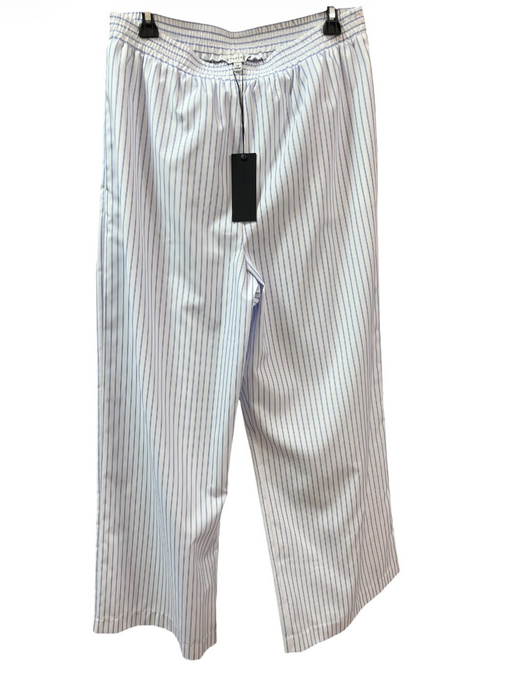 Gianni Bini Blue White Striped Pull-On Wide Leg  women’s Pants NWT Size 12
